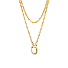 Double Rope Chain with Charm Closure Necklace