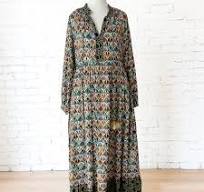 Fresco Fans Side Tie Dress