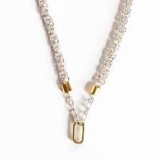 Silver Loop Chain with Charm Closure Necklace