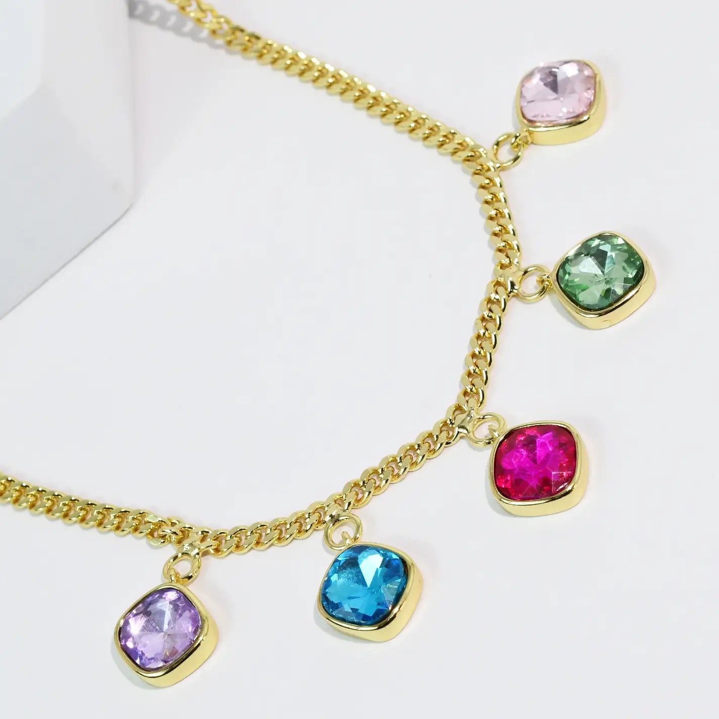 Rainbow Kiss Multi Stone Necklace