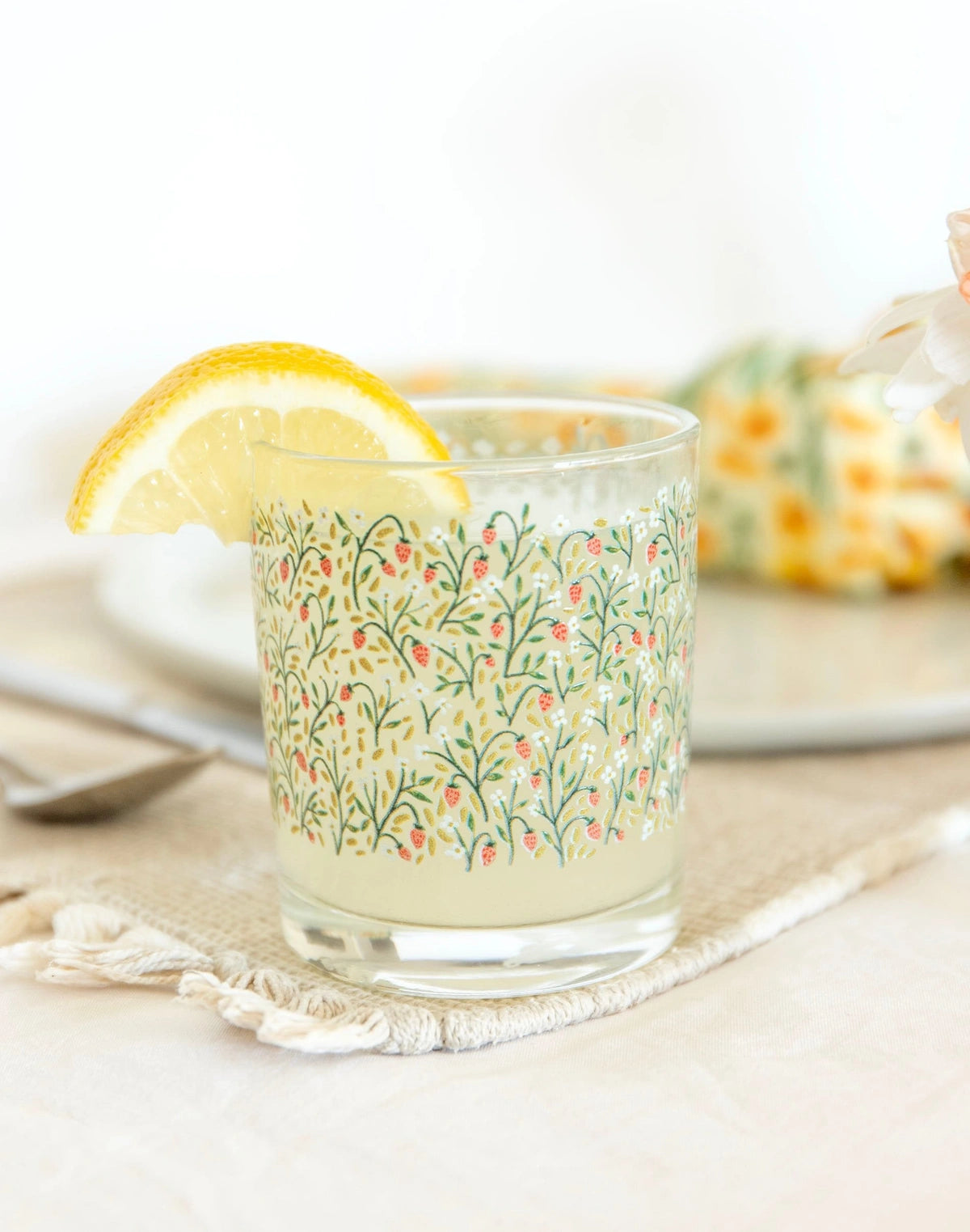 Strawberry Meadow Short Juice Glass