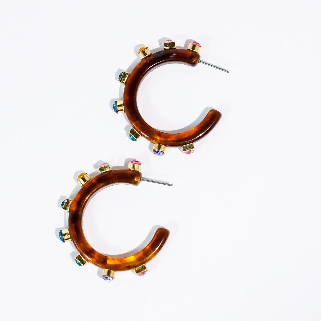 Candy Gem Hoop Earring