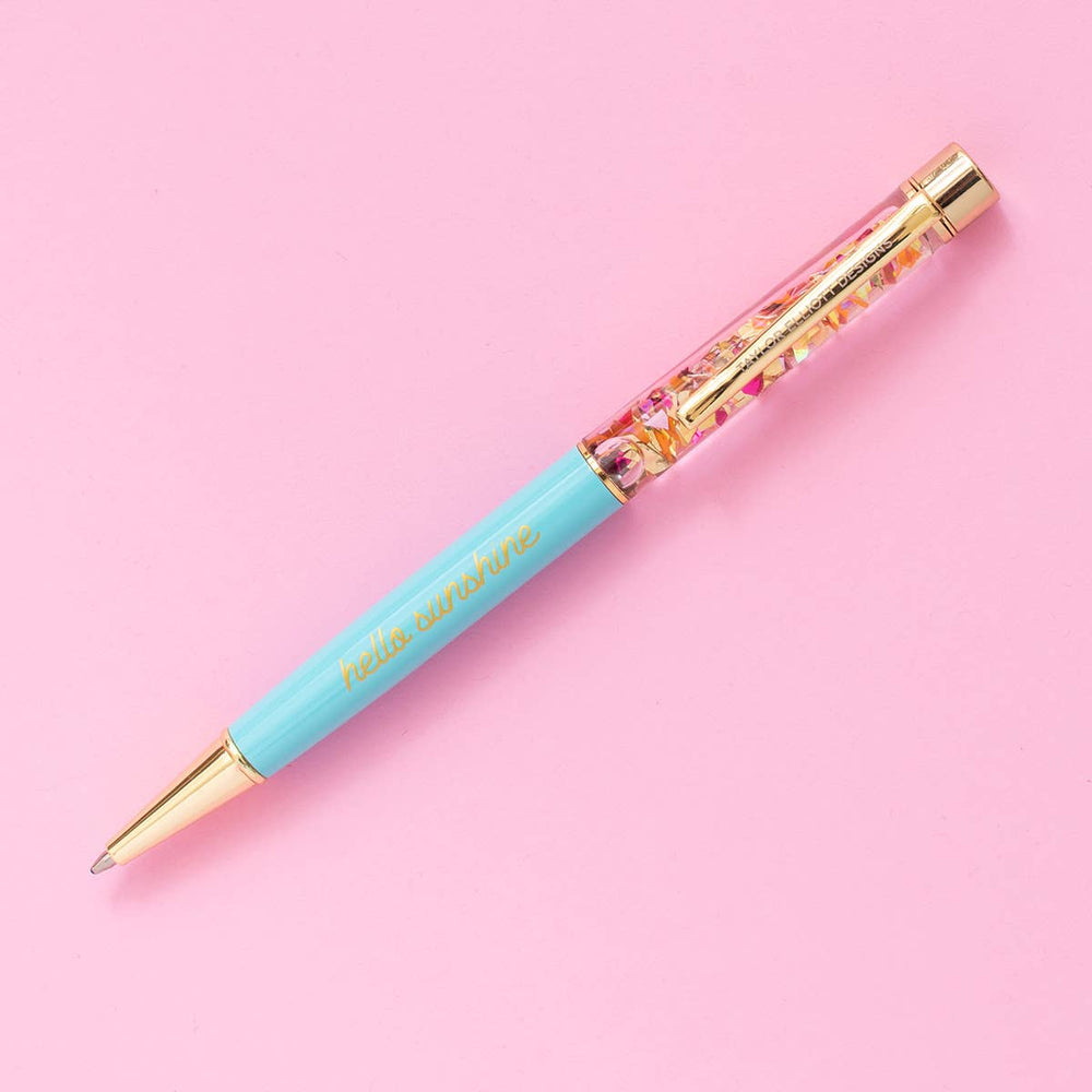 Hello Sunshine Confetti Blue Pen