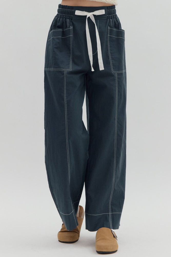 
                      
                        Navy Drawstring Pant
                      
                    