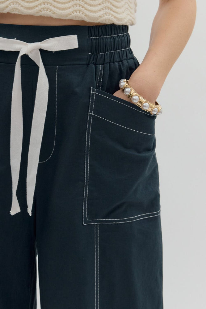 
                      
                        Navy Drawstring Pant
                      
                    