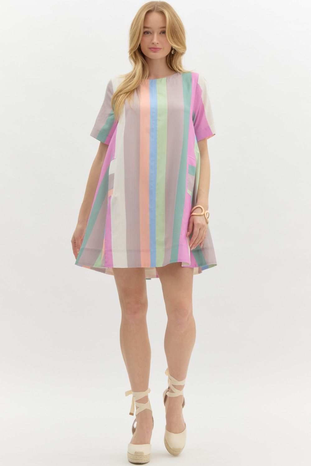 Selena Stripe Swing Dress