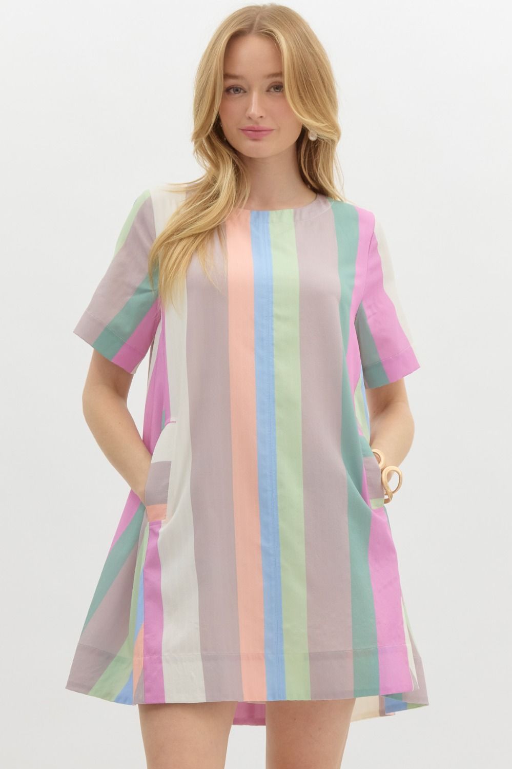 Selena Stripe Swing Dress