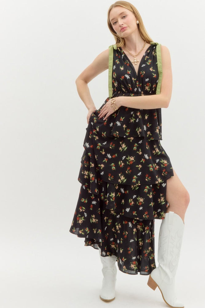 Shower Me With Flowers Tiered Dress