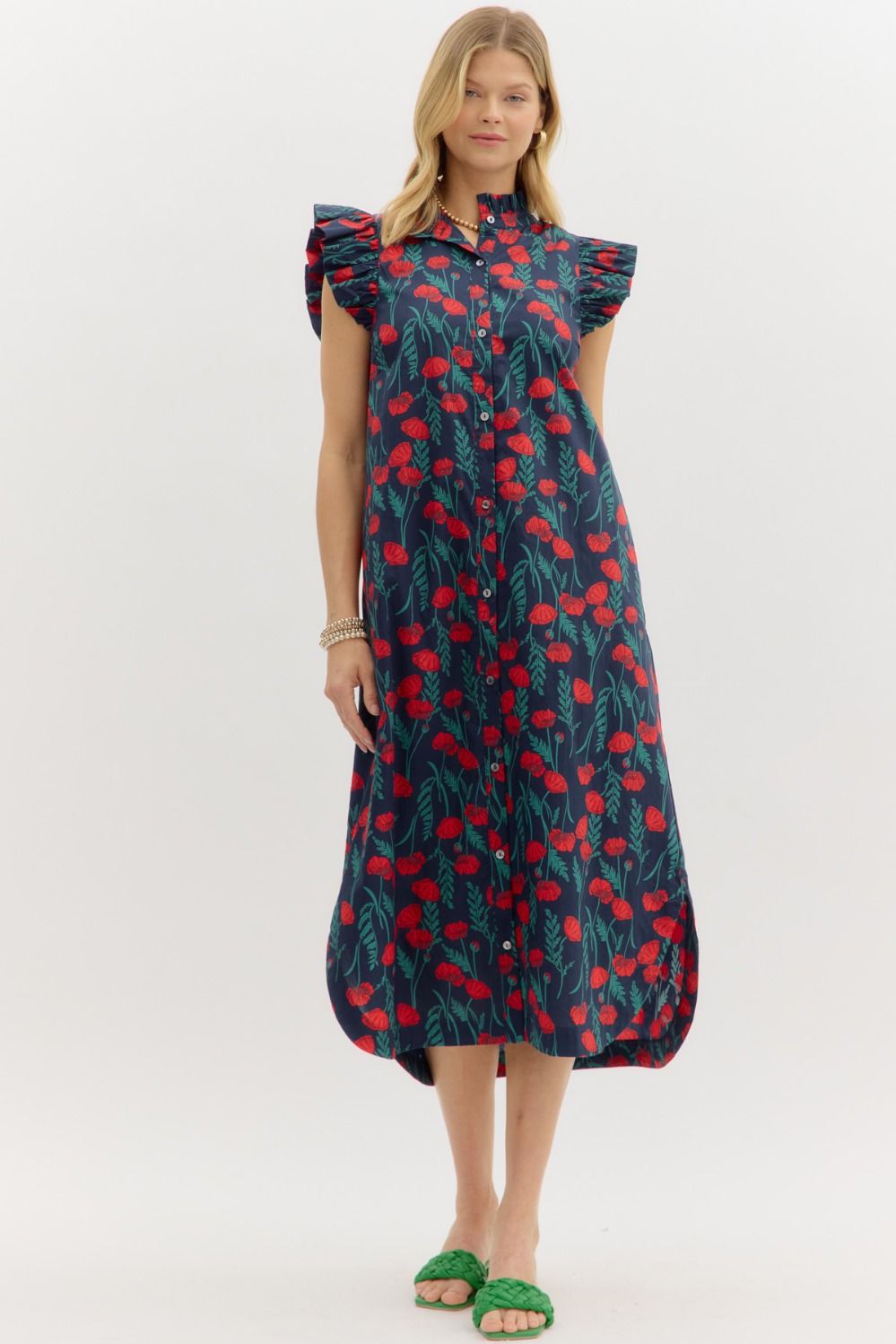 Annie Amaryllis Print Dress