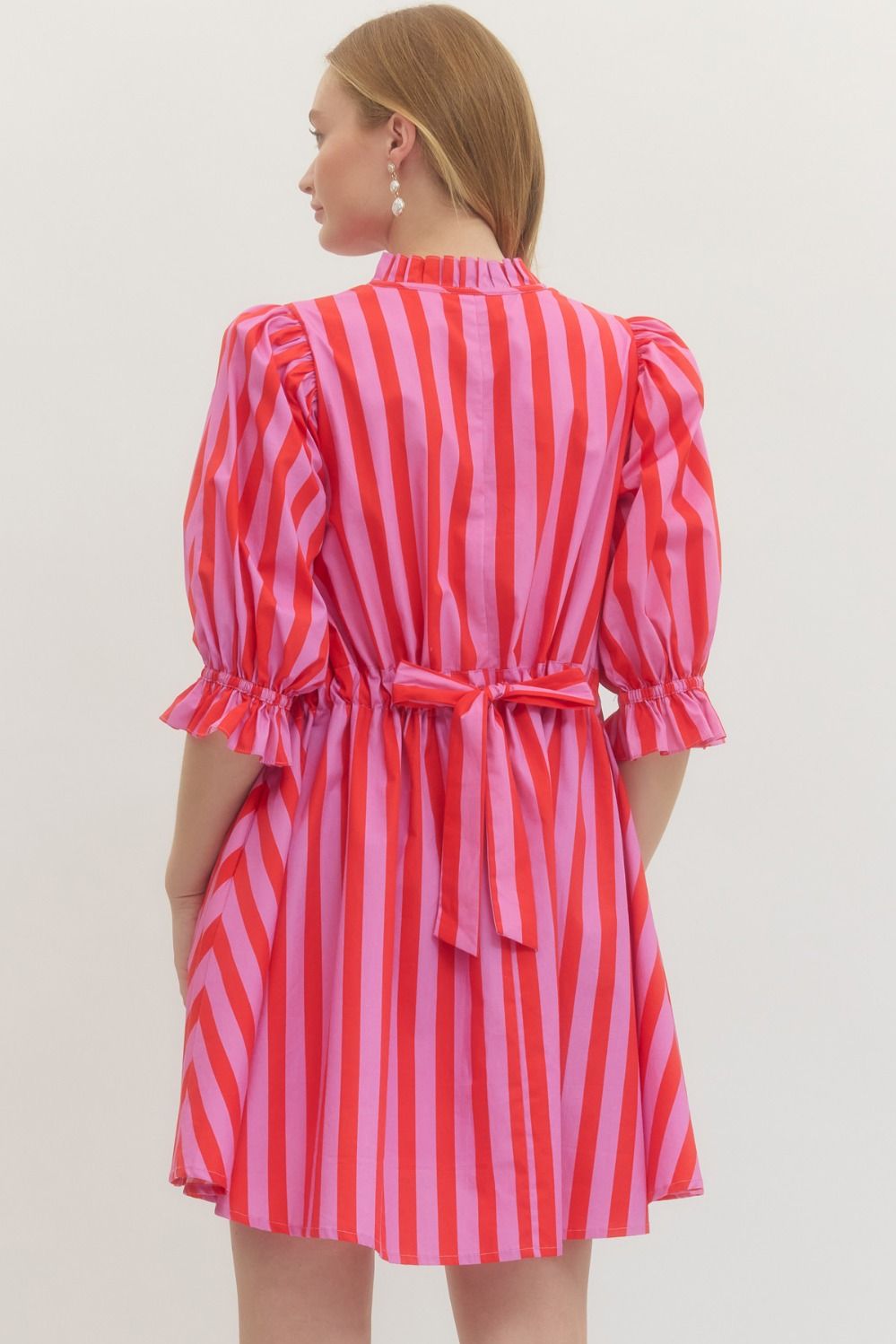 Perfect Pair Pink and Red Stripe Dress
