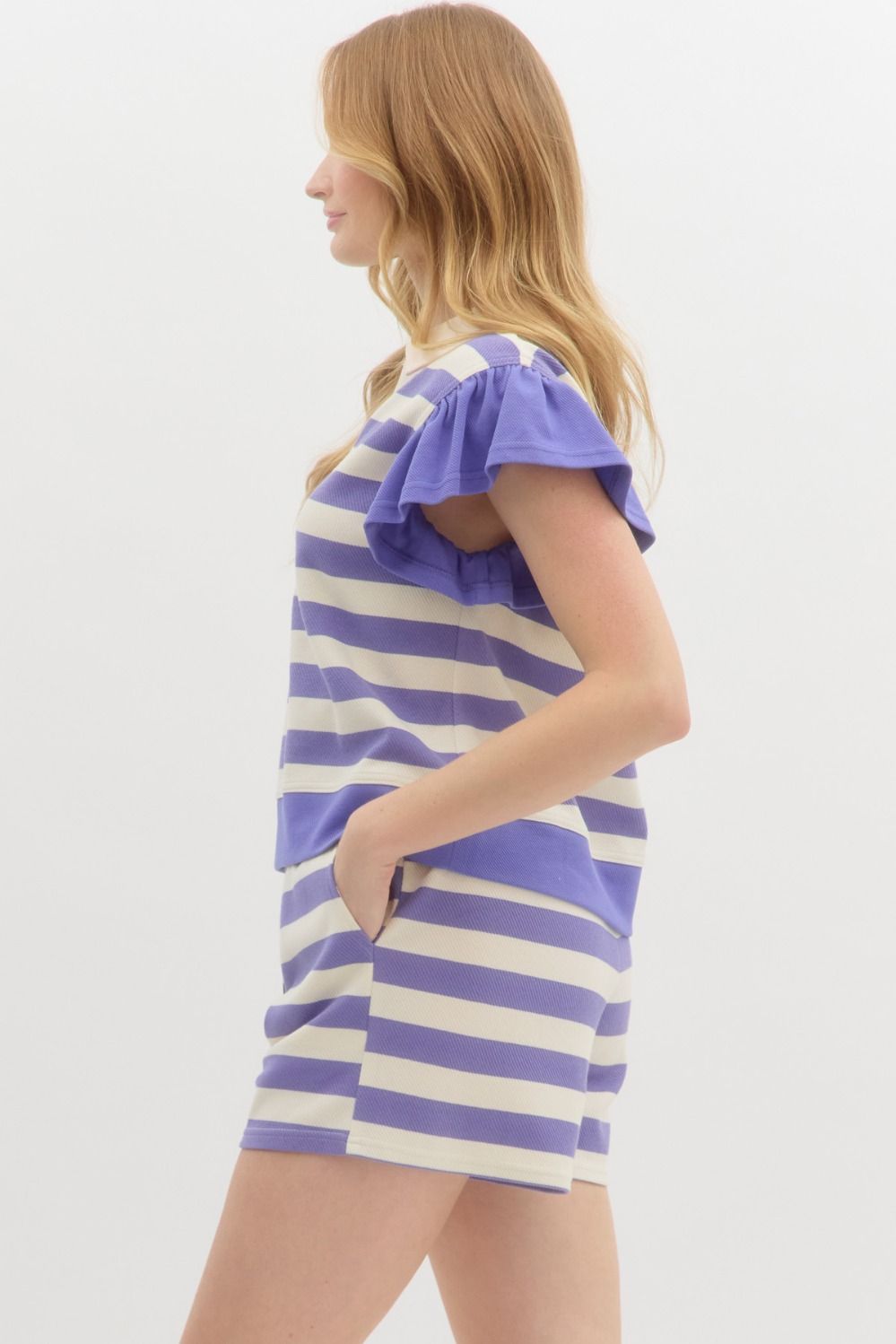 Purple Power Striped Top