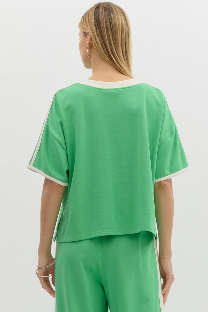
                      
                        Retro Rita Green Top
                      
                    