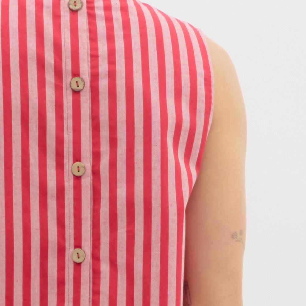 
                      
                        Retro Stripe Sleeveless Top
                      
                    