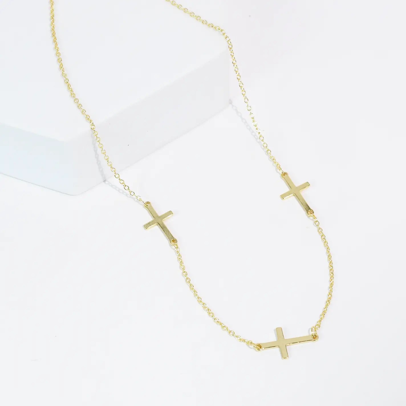 Divine Trio Gold Necklace