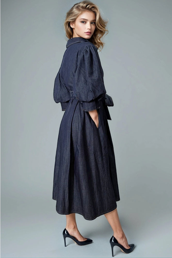 
                      
                        Oakley Denim Puff Sleeve Dress
                      
                    
