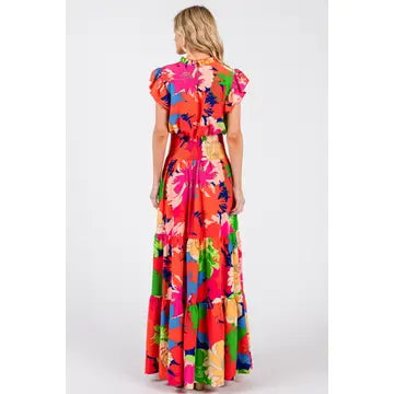 Bring On The Color Floral Dress