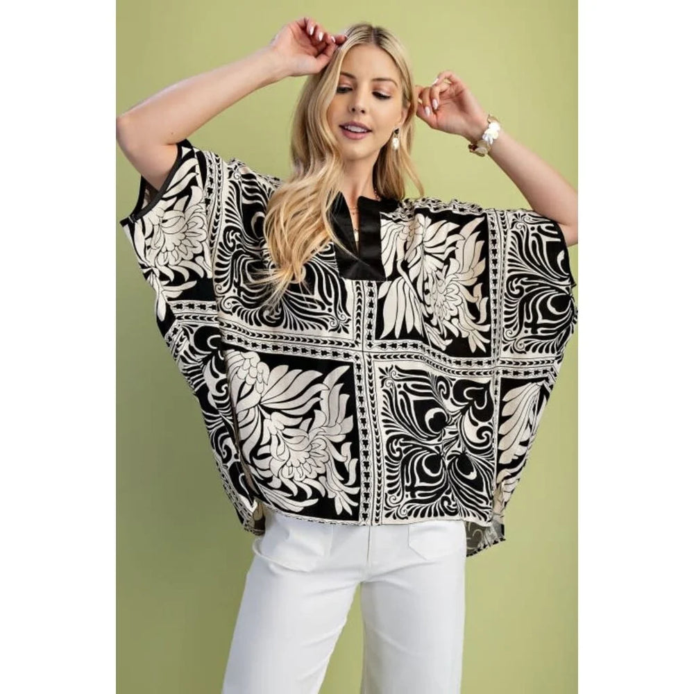 
                      
                        Savannah Satin Trim Top
                      
                    