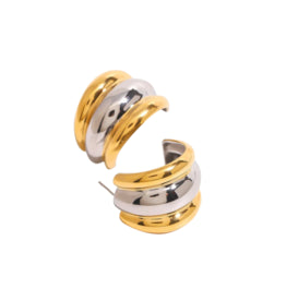 Chloe Mixed Metals Hoops