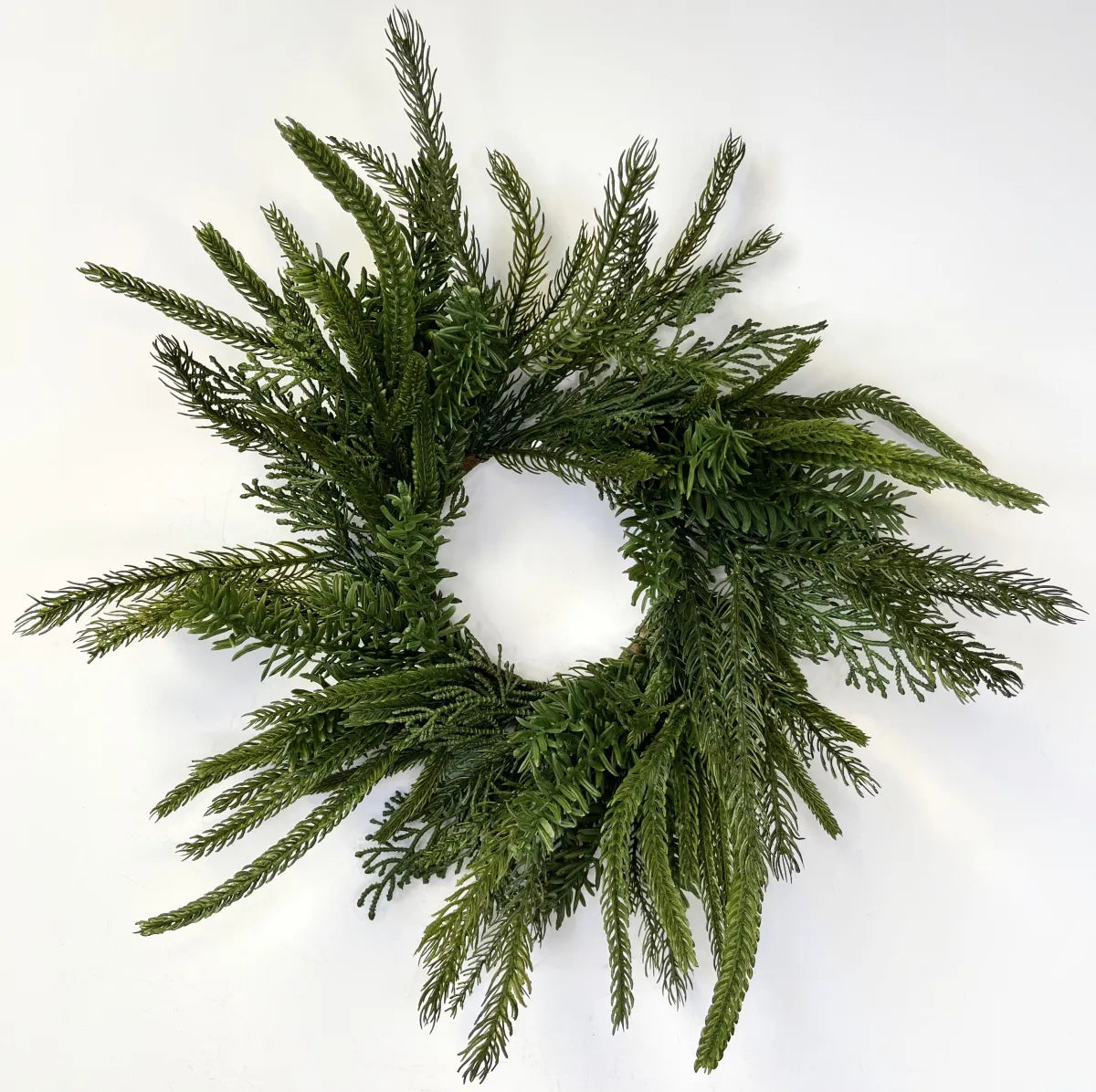 15" Mixed Greenery Candle Ring