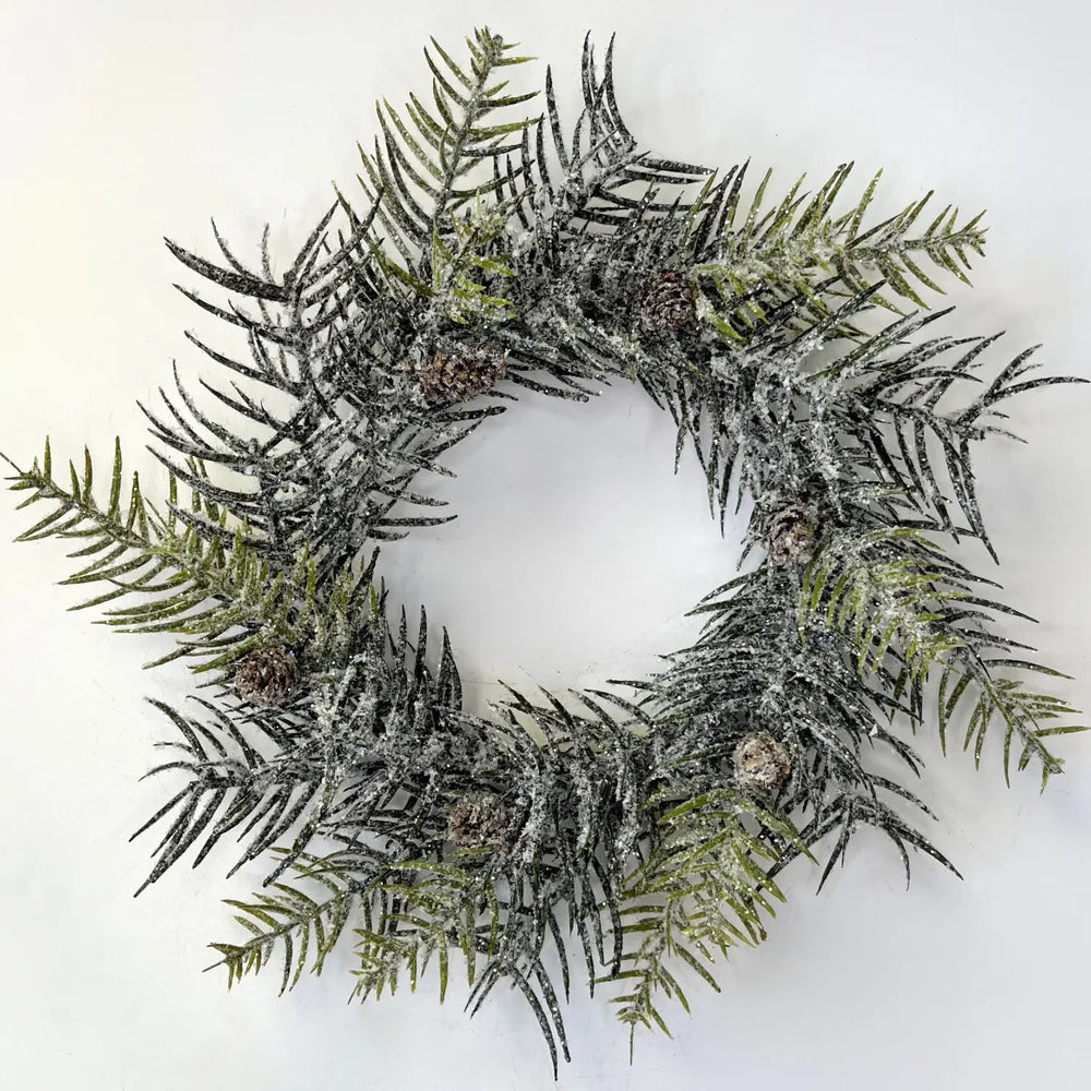 Snow Cedar Ring w/Pinecones