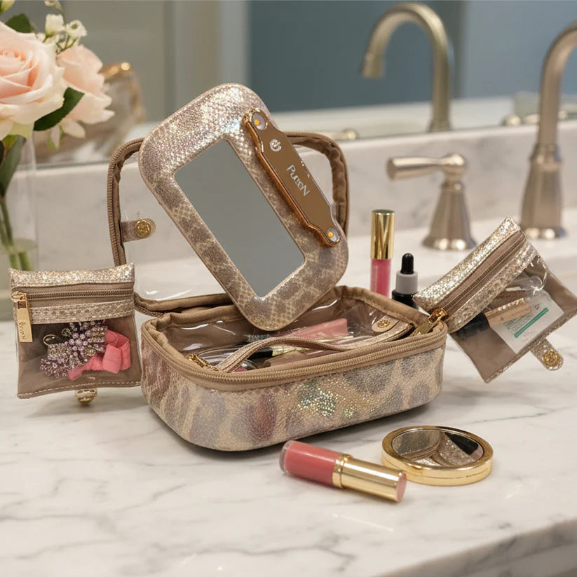 Glimmer Leopard Litt Mini Organizer
