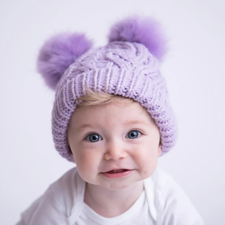 Kid's Lilac Fluffer Beanie