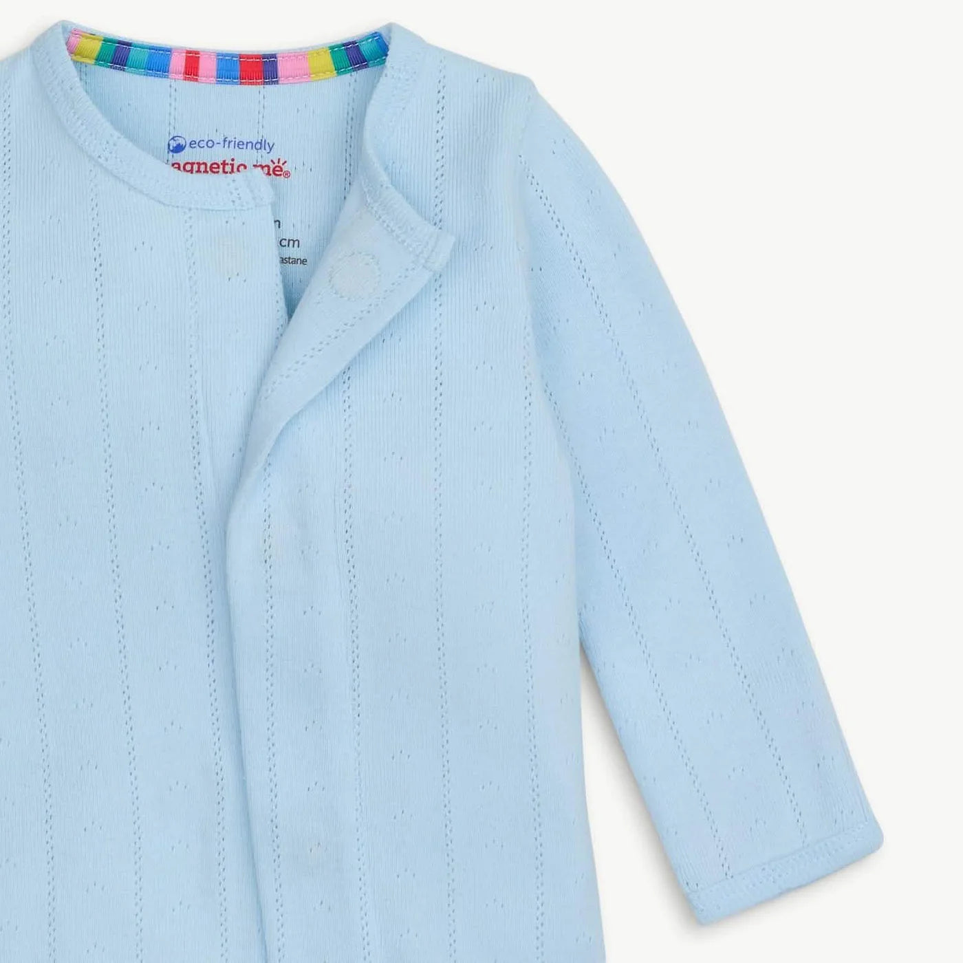 Love Lines Blue Pointelle Footie 6-9M