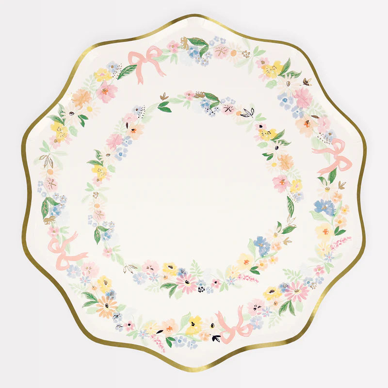 Elegant Floral Dinner Plates