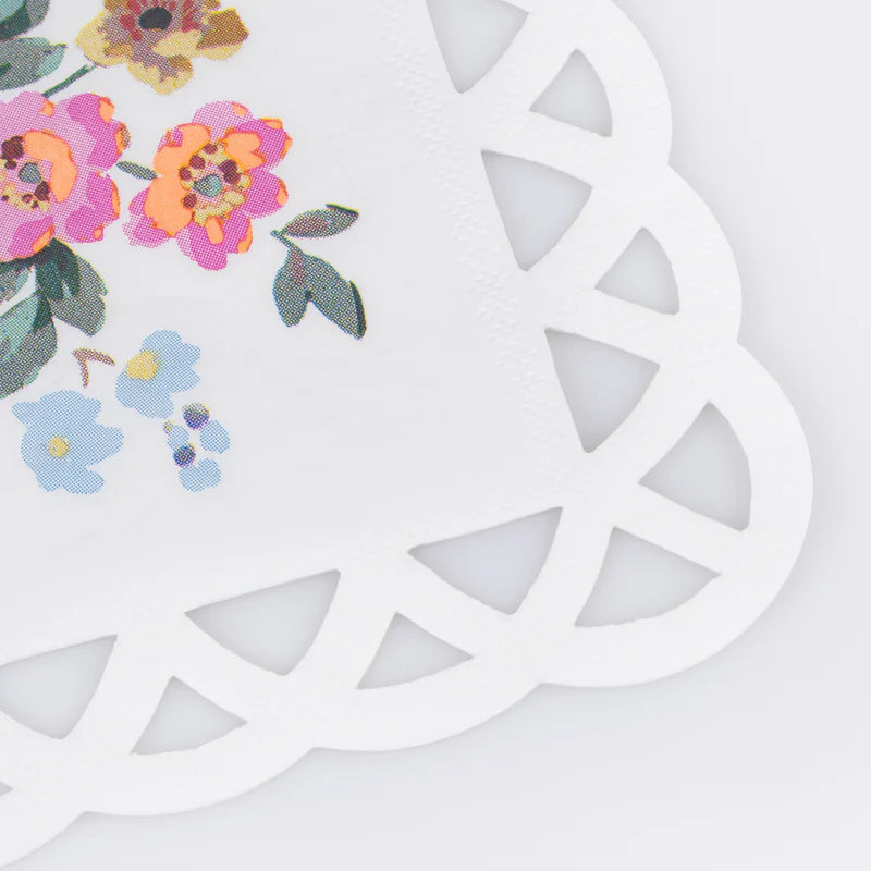 Basketweave Floral Small Napkins