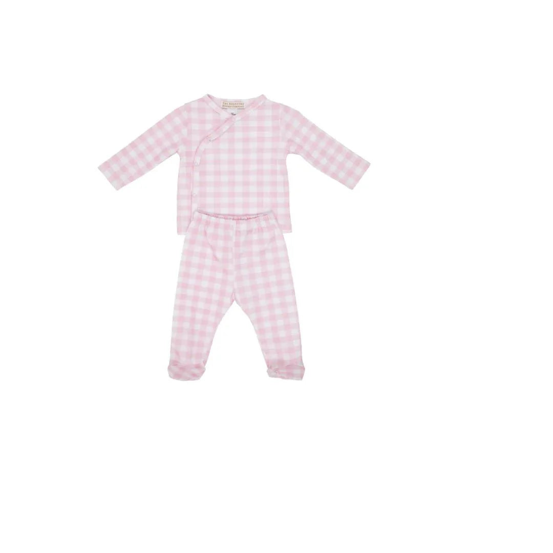 Cameron Cross Front Set-Pink Gingham