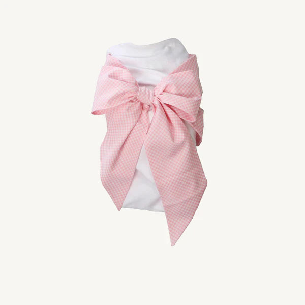 Pink Gingham Bow Swaddle
