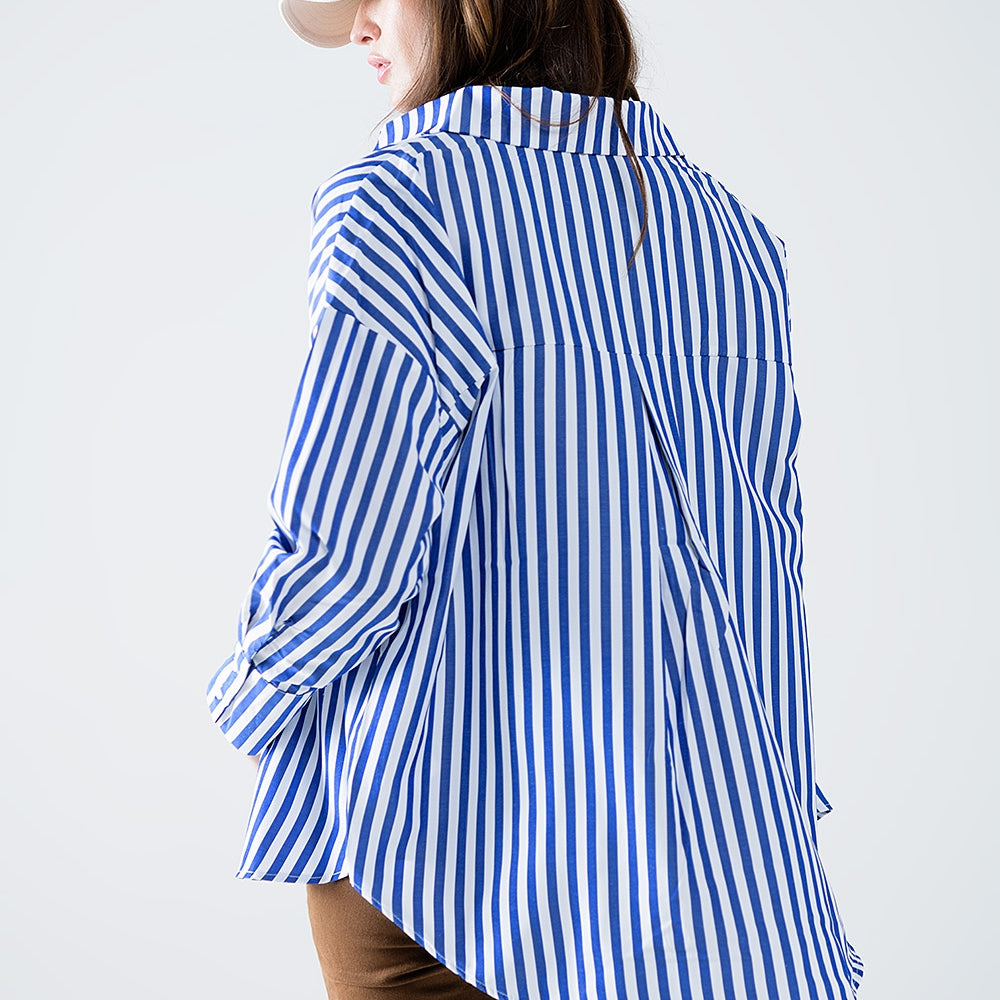 
                      
                        Boldly Blue Stripe Top
                      
                    