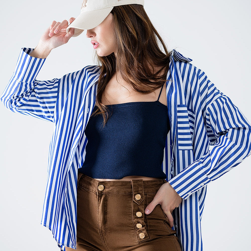 
                      
                        Boldly Blue Stripe Top
                      
                    