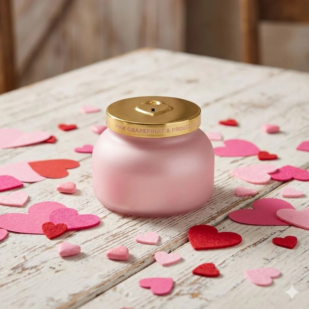Pink Grapefruit and Prosecco Love Lock 19 oz Candle