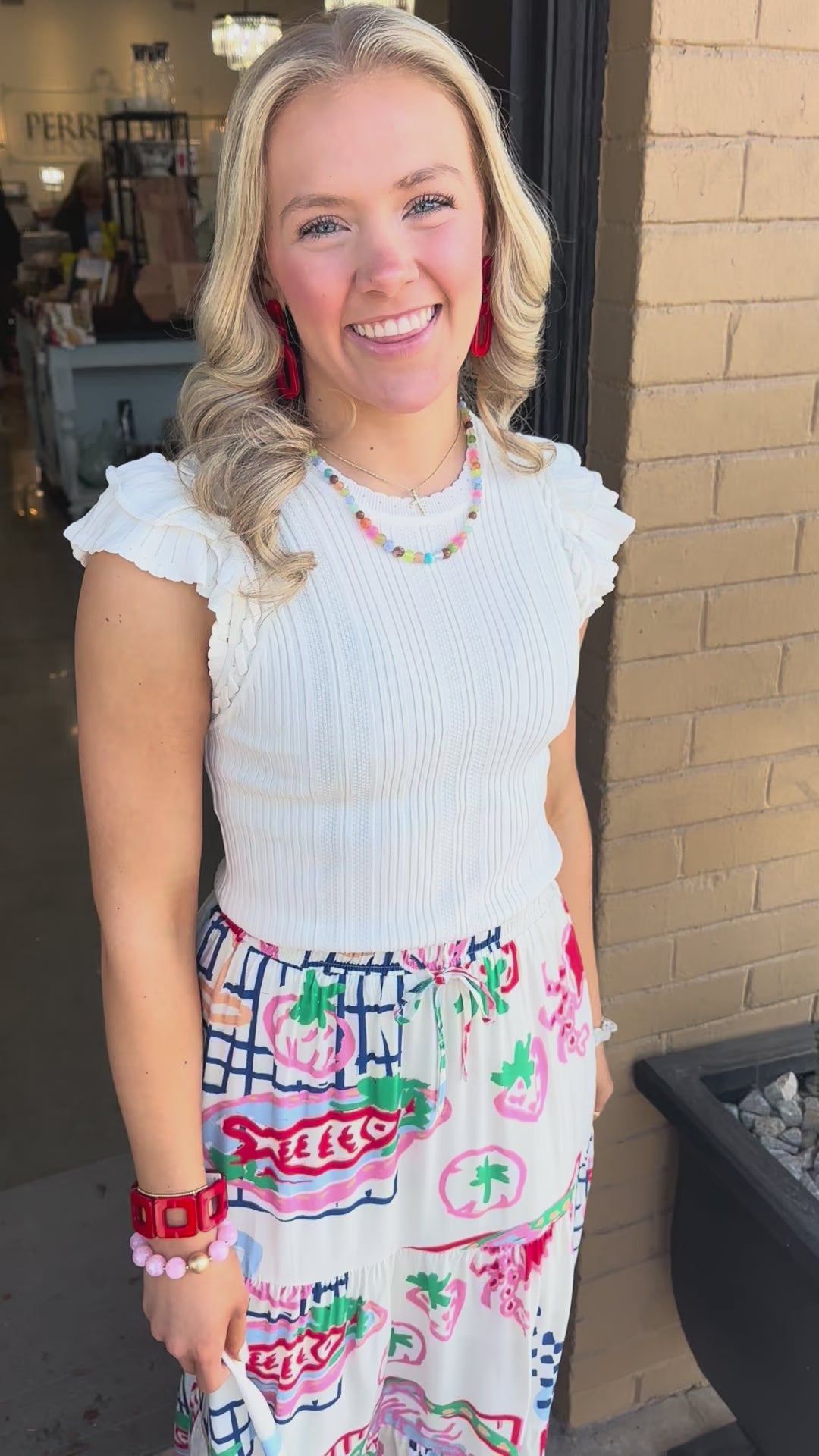 Eloise Ivory Knit Sweater Top