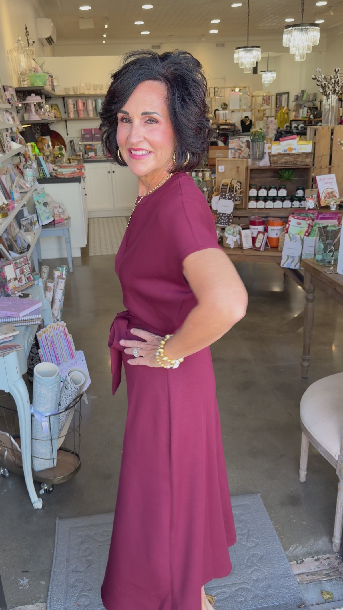 Spanx Vino Draped Maxi Dress