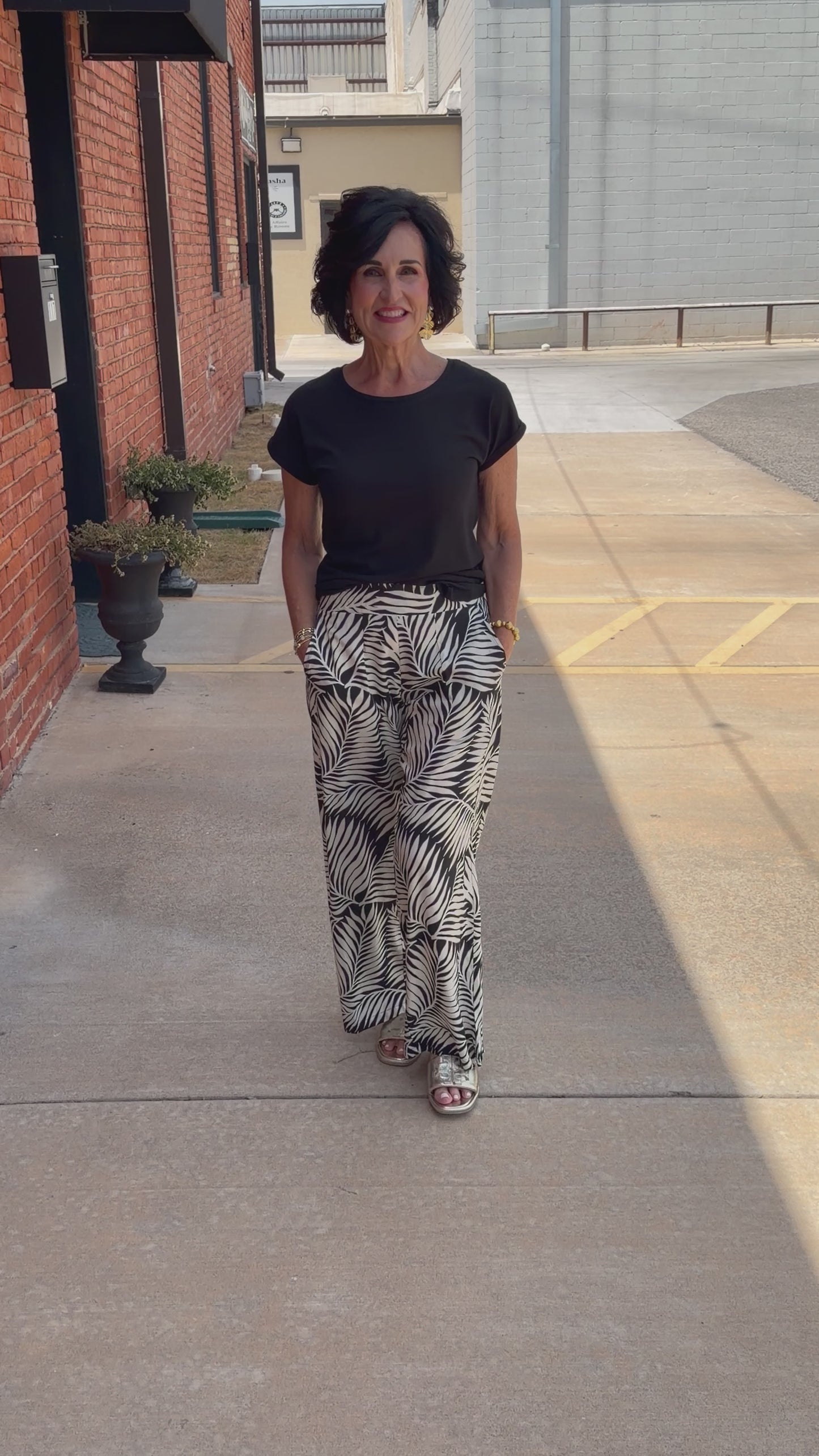 Rylis Flowy Pant- Drift Black