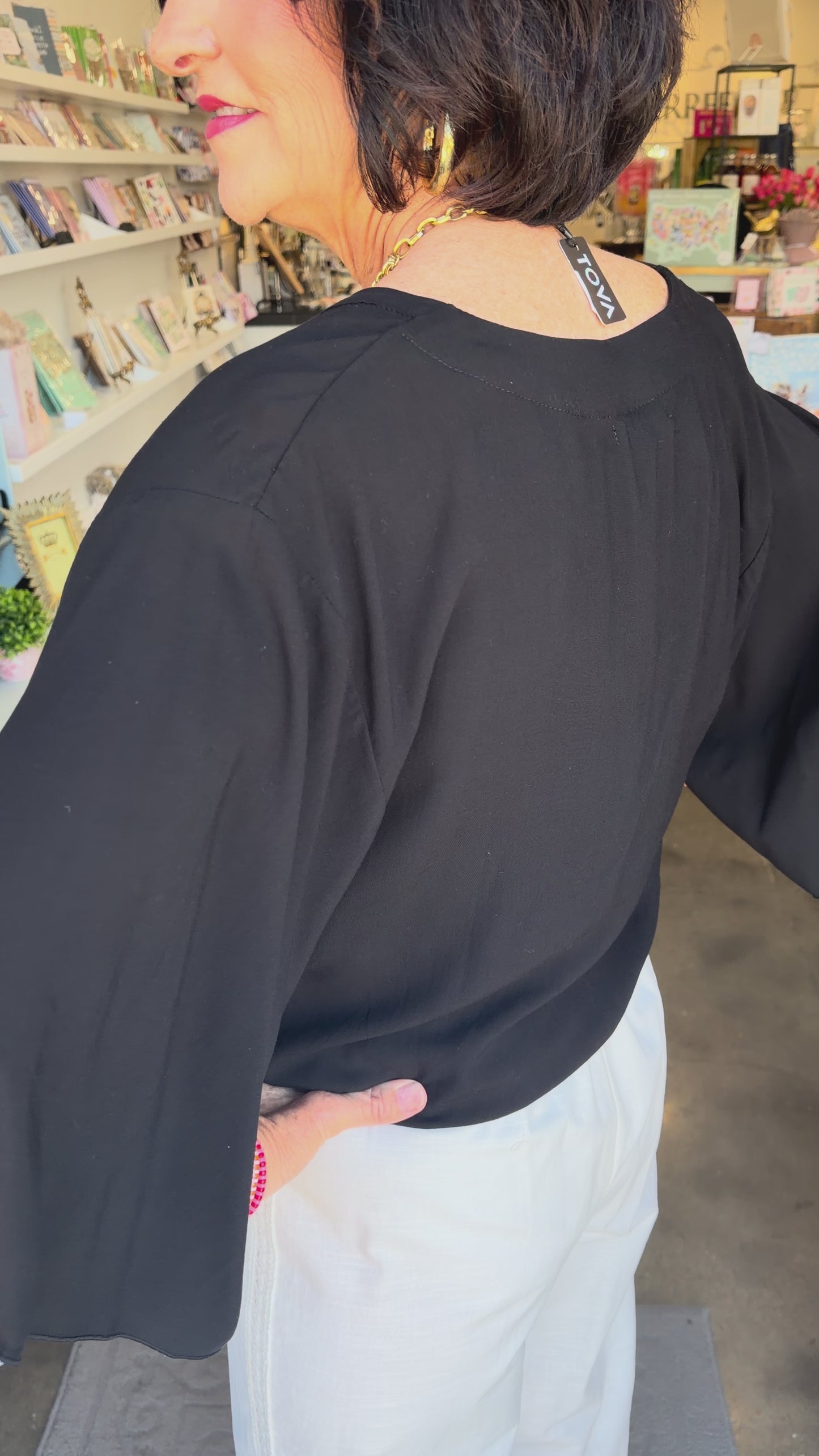 Kiely V-Neck Flowy Top