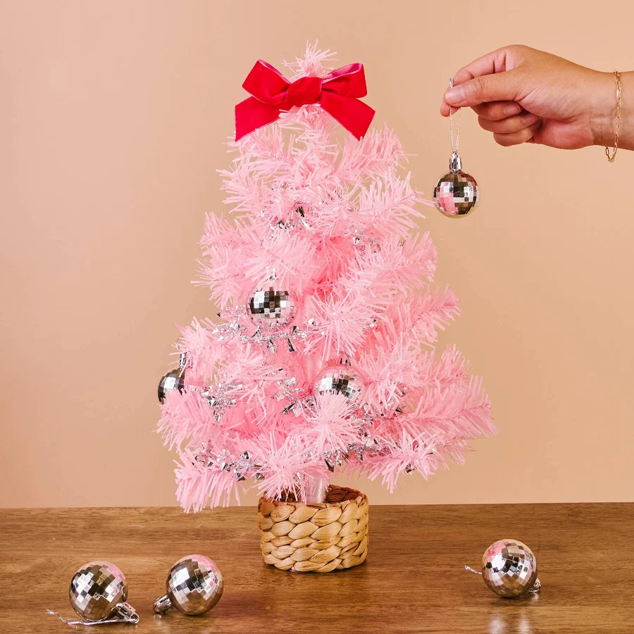 Mini Pink Artificial Christmas Trees