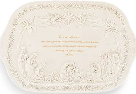 A Child is Born Nativity Platter