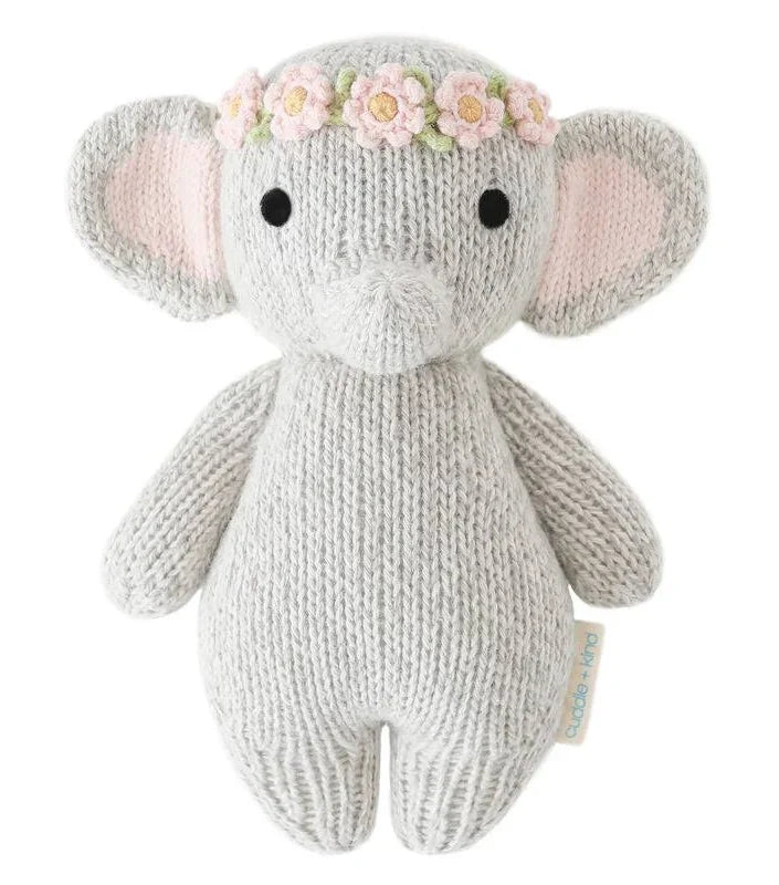 Cuddle + Kind Blush Floral Baby Elephant