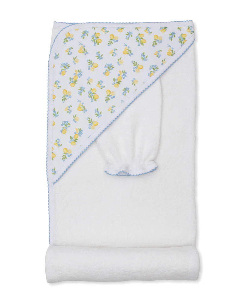 Lemon Blossoms Hooded Towel w/ Mitt