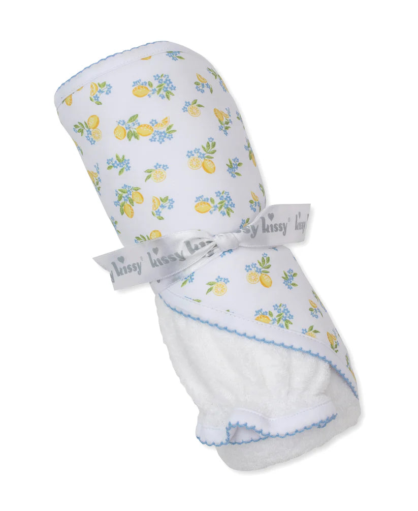 Lemon Blossoms Hooded Towel w/ Mitt