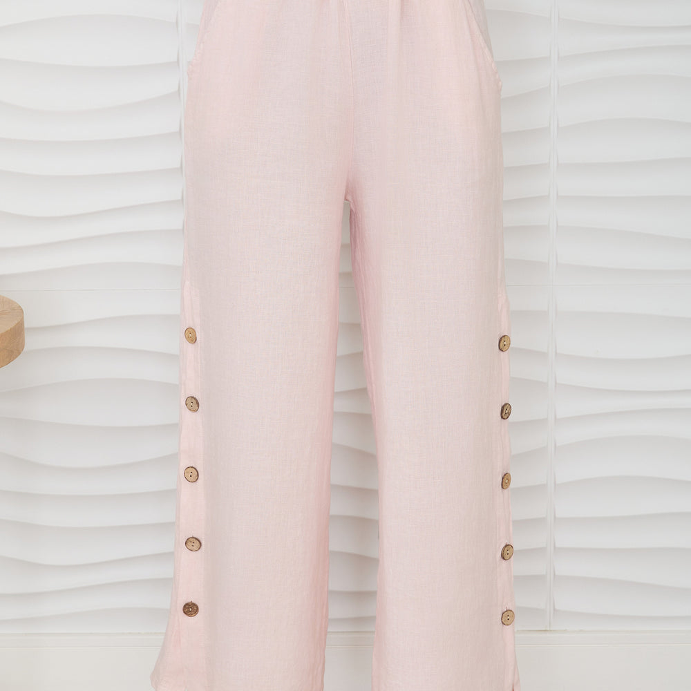 Cool Breeze Blush Wide Leg Pants