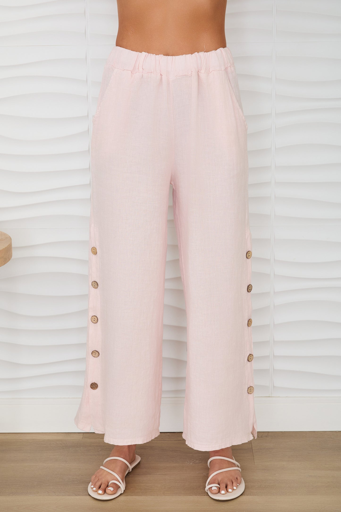 Cool Breeze Blush Wide Leg Pants