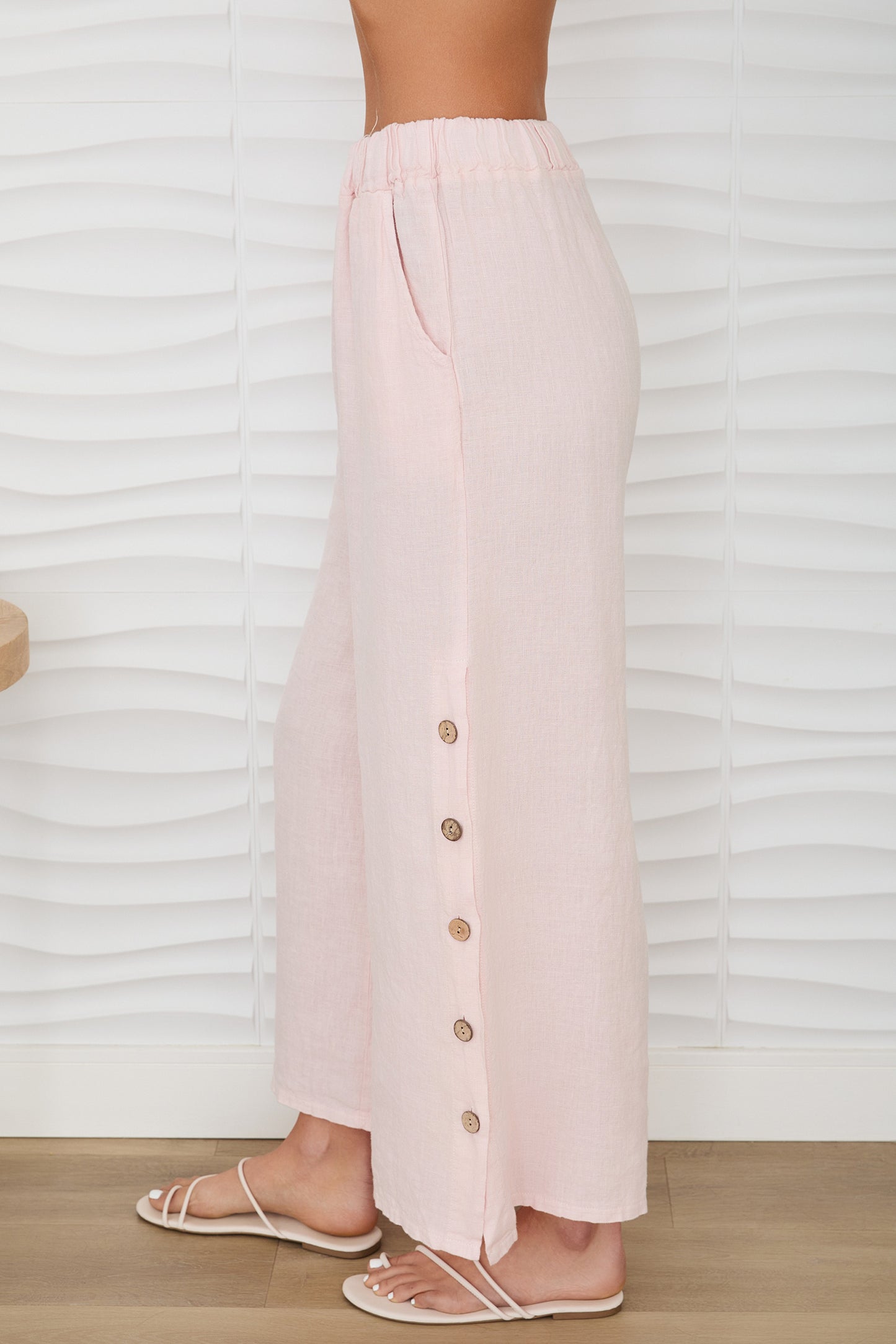 Cool Breeze Blush Wide Leg Pants