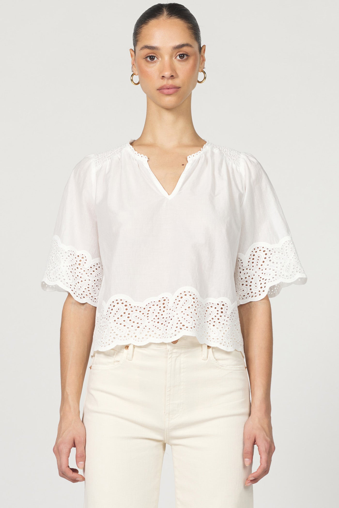 Dear John Clement Eyelet Top