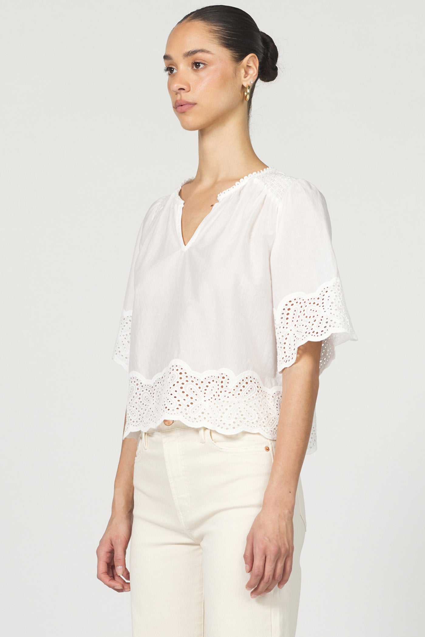 Dear John Clement Eyelet Top