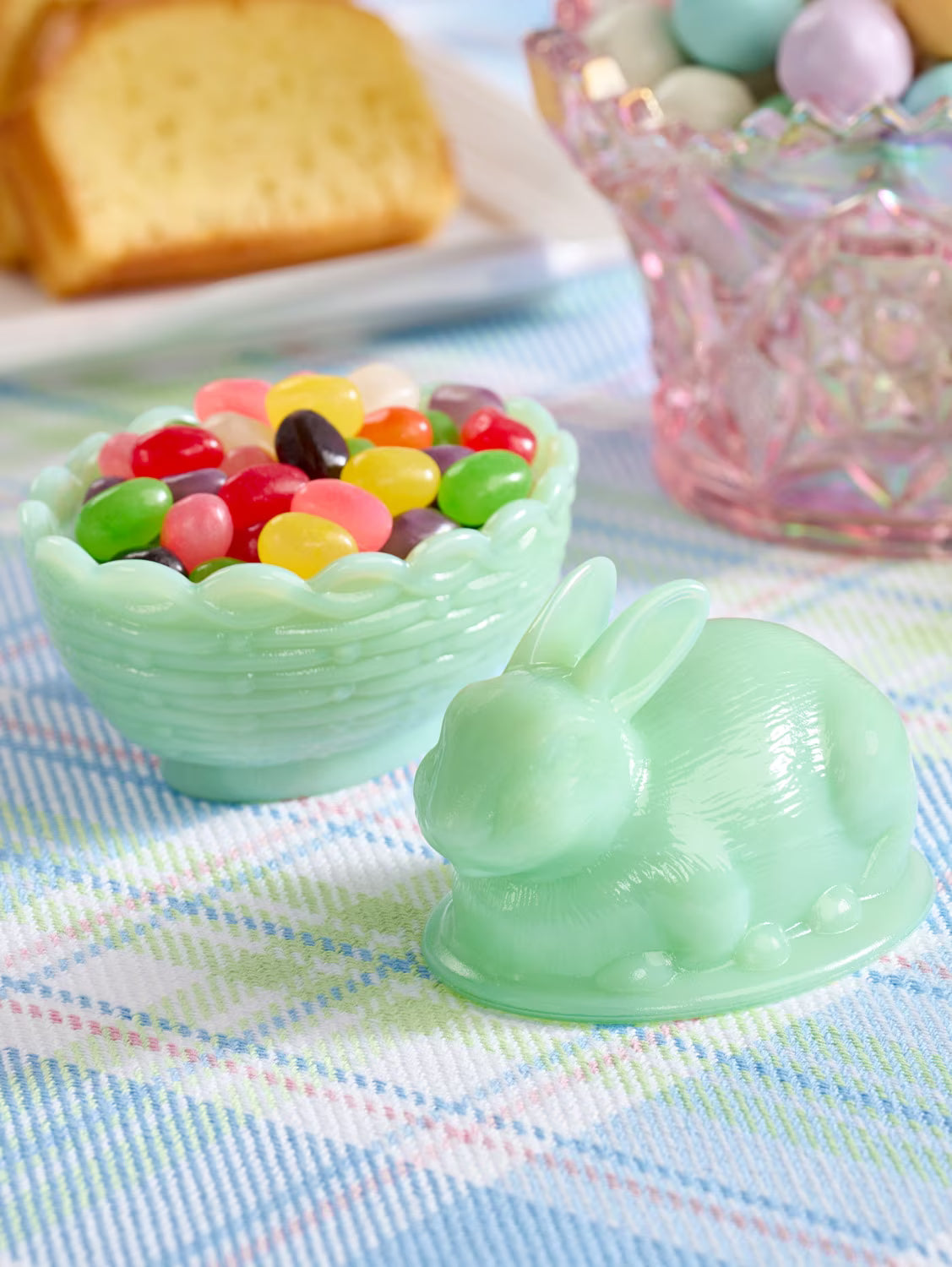 Bunny On Basket-Jade