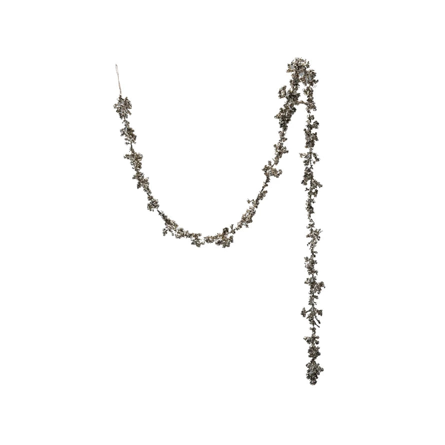 Champagne Glitter Christmas Garland